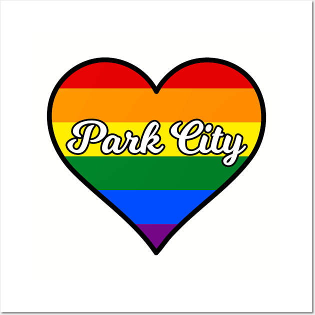 Park City Gay Pride Heart Wall Art by fearcity